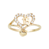 Amor Eterno - Xv Años Corazón Colgante En Oro 14k Sólido
