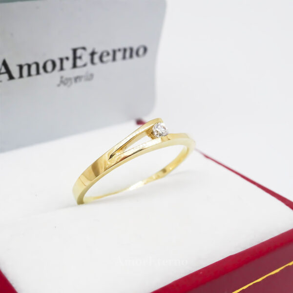 Amor Eterno - Solitario Hermoso / Zauber / Oro 14k Sólido / Amarillo - Imagen 5