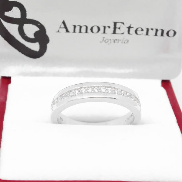 Amor Eterno - Anillo Tiana / Oro Sólido 14k / Blanco - Imagen 6