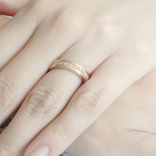 Amor Eterno - Anillo Tiana / Oro Sólido 14k / Rosa - Imagen 8