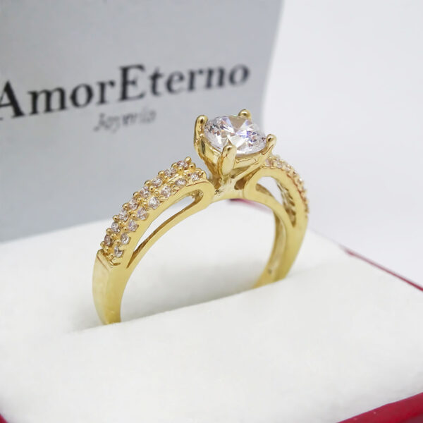 Amor Eterno - Anillo Europa / Oro Sólido 14k / Amarillo - Imagen 3