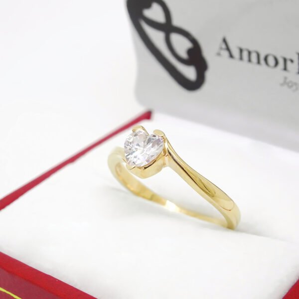 Amor Eterno - Anillo Aria / Oro Sólido 10k / Amarillo - Imagen 6