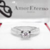 Amor Eterno - Anillo Almendra / Oro Sólido 14k / Blanco - Imagen 5