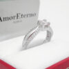 Amor Eterno - Anillo Almendra / Oro Sólido 14k / Blanco - Imagen 4