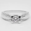 Amor Eterno - Anillo Almendra / Oro Sólido 14k / Blanco - Imagen 3