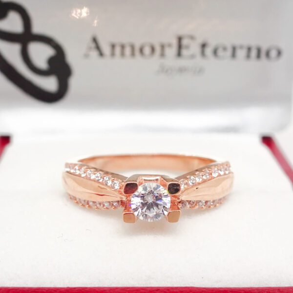 Amor Eterno - Anillo Almendra / Oro Sólido 10k / Rosa - Imagen 5