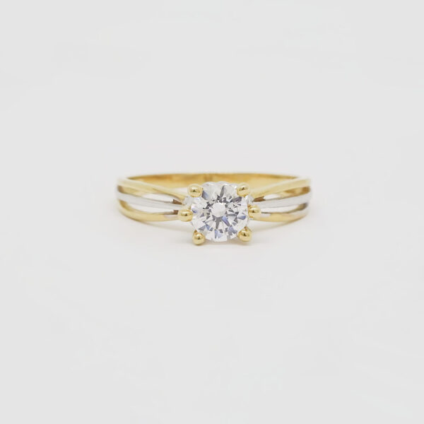 Amor Eterno - Anillo Korb / Oro 14k Sólido / Amarillo - Imagen 3