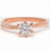 Amor Eterno - Anillo Paola / Oro Sólido 10k / Rosa - Imagen 3