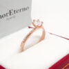 Amor Eterno - Anillo Paola / Oro Sólido 10k / Rosa - Imagen 4