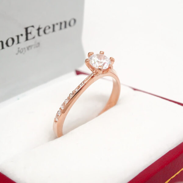 Amor Eterno - Anillo Paola / Oro Sólido 14k / Rosa - Imagen 4