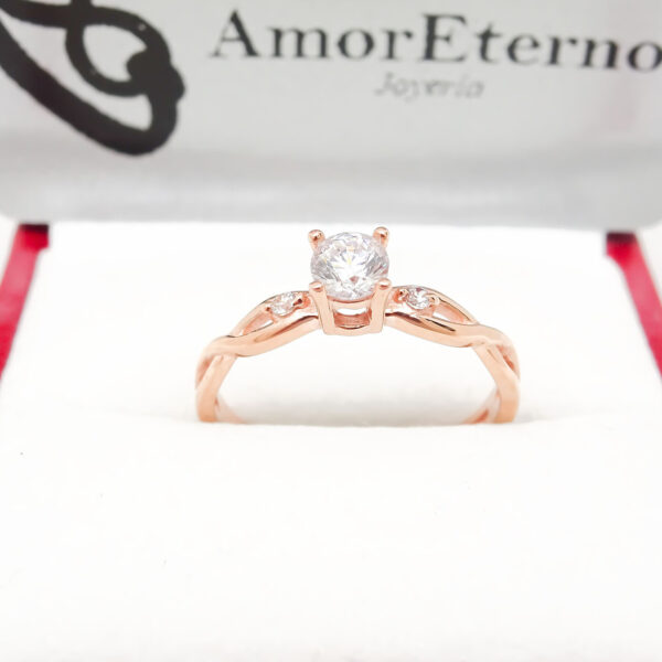 Amor Eterno - Anillo Mérida / Oro Sólido 14k / Rosa - Imagen 5