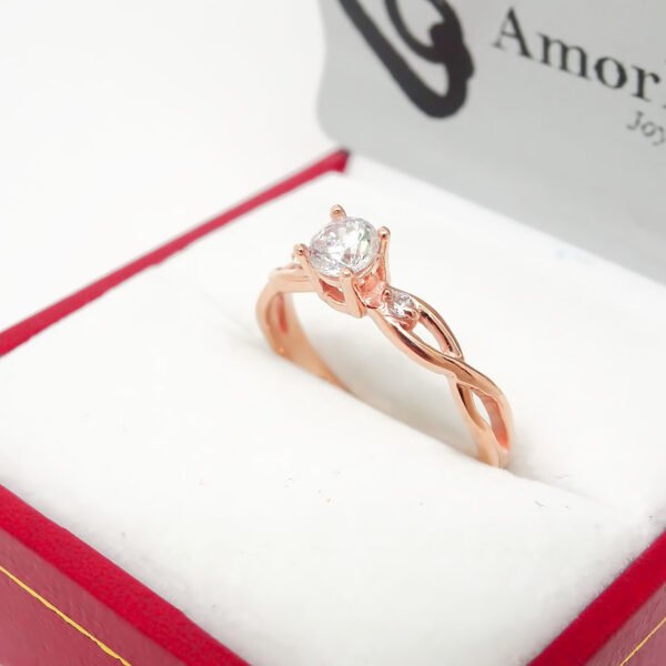 Amor Eterno - Anillo Mérida / Oro Sólido 14k / Rosa - Imagen 6