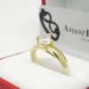 Amor Eterno - Anillo Solitario / Doble Y / Oro Sólido 14k / Amarillo - Imagen 6
