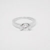 Amor Eterno - Anillo Solitario / Uxy/ Oro 10k Sólido / Blanco - Imagen 3