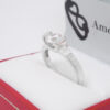 Amor Eterno - Anillo Solitario / Uxy/ Oro 10k Sólido / Blanco - Imagen 6