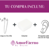 Amor Eterno - Triángulo Poder/ Doble Perforación / Oro 10k / Blanco - Imagen 9