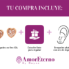 Amor Eterno - Broquel Corazón Bisel #6 / Aretes Oro 10k / ROSA - Imagen 9