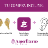 Amor Eterno - Broqueles Alas Ángel Piedras / Aretes Oro 10k - Imagen 9