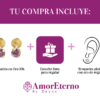 Amor Eterno - Broqueles Recto Mini Bebé / Aretes / Oro 10k / Lila - Imagen 8