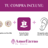 Amor Eterno - Broqueles Recto Facetado Grande 8mm / Oro 10k / Transparente - Imagen 9