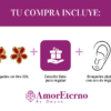 Amor Eterno - Broqueles Margarita Esmaltada / Oro Sólido 10k / ROJO - Imagen 8