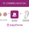 Amor Eterno - Broqueles Recto Facetado Grande 8mm / Oro 10k / Rosa - Imagen 9