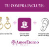Amor Eterno - Broqueles / Corazón Colgante Grande / Oro 10k - Imagen 9
