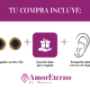 Amor Eterno - Broqueles Bisel Bebé 4 Mm / Aretes Oro 10k / NEGRO - Imagen 9