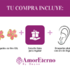 Amor Eterno - Broqueles Margarita Esmaltada / Oro Sólido 10k / ROSA - Imagen 8