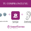 Amor Eterno - Broqueles Esferas / Aretes / Oro Sólido 10k / Azul Chica - Imagen 10