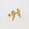 Amor Eterno - Broqueles Alas Ángel Piedras / Aretes Oro 10k - Imagen 5