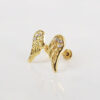 Amor Eterno - Broqueles Alas Ángel Piedras / Aretes Oro 10k - Imagen 7