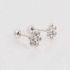 Amor Eterno - Broqueles Roseta / Aretes Oro 10k / Blanco - Imagen 6