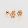 Amor Eterno - Broqueles Roseta / Aretes Oro 10k / Rosa - Imagen 6