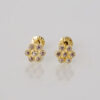 Amor Eterno - Broqueles Roseta Bebé / Aretes Oro 10k / Amarillo - Imagen 5