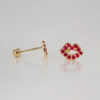 Amor Eterno - Broqueles Sexy Kiss / Aretes / Oro 10k / ROJO - Imagen 6