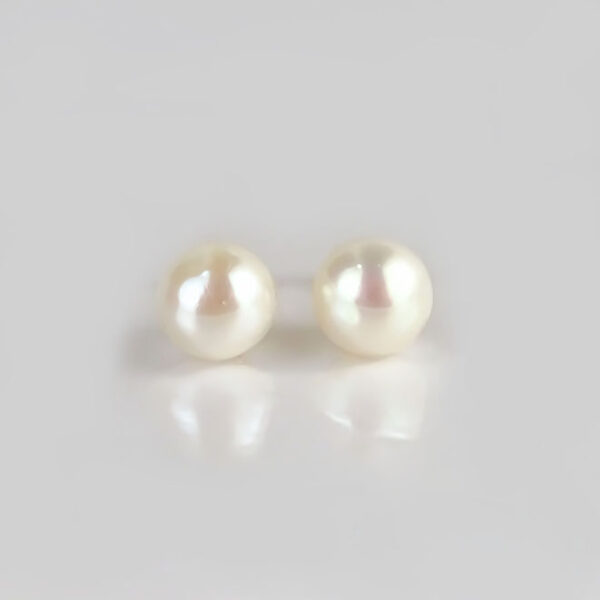 Amor Eterno - Broqueles / Perla Chica 6mm / Aretes Oro 10k - Imagen 4