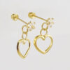 Amor Eterno - Broqueles / Corazón Colgante Grande / Oro 10k - Imagen 6