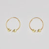 Amor Eterno - Arracada Con Bolitas / Aretes Oro 10k - Imagen 4