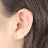 Amor Eterno - Broqueles Media Arracada / Aretes / Oro 10k / Turquesa - Imagen 8