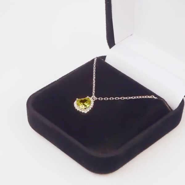 Amor Eterno - Gargantilla Plata / Oro 24k / Corazón Eterno / Amarillo - Imagen 5