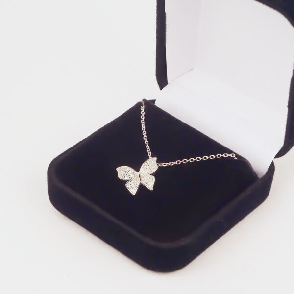 Amor Eterno- Gargantilla Mariposa De Paz / Plata Oro 24k - Imagen 5