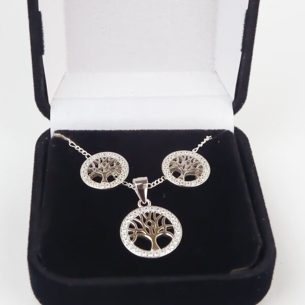 Amor Eterno - Cadena Plata Oro 24k / Dije Arbol De La Vida - Imagen 5