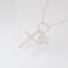 Amor Eterno - Collar Plata / Oro 24k / Cruz Corazón + Regalo - Imagen 4