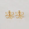 Amor Eterno- Broqueles Pulpo Playa / Aretes / Oro Sólido 10k - Imagen 4