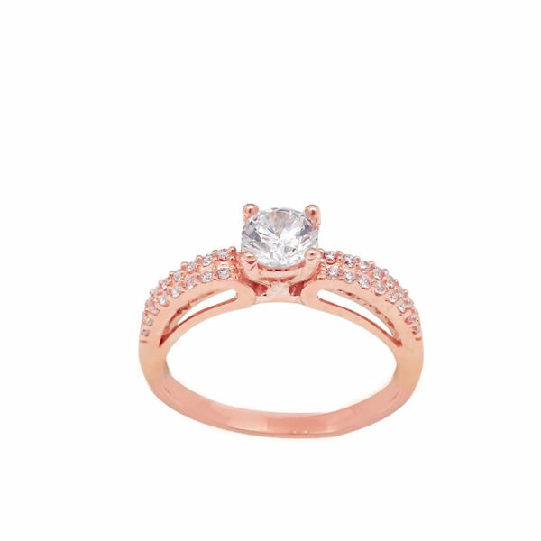 Amor Eterno - Anillo Europa / Oro Sólido 14k / Rosa