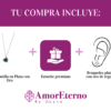 Amor Eterno - Gargantilla Plata / Oro 24k / Corazón Eterno / Verde - Imagen 8