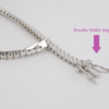 Amor Eterno- Pulsera Tennis Corte Princess Plata Con Oro 24k - Imagen 3