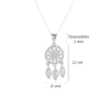 Amor Eterno- Dije Atrapasueños + Juego Aretes Plata Oro 24k - Imagen 4