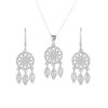 Amor Eterno- Dije Atrapasueños + Juego Aretes Plata Oro 24k